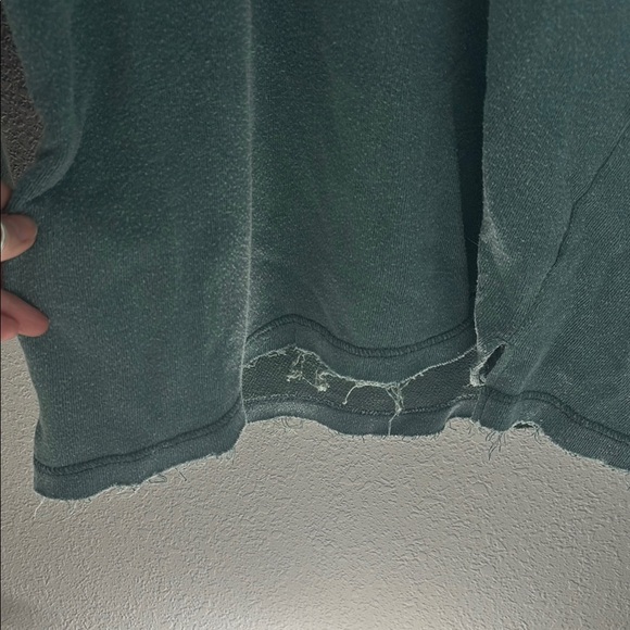 Free People Green V-Neck Long Sleeve Top - Picture 3 of 4